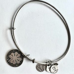 Alex and Ani Four Leaf Clover Charm Bangle